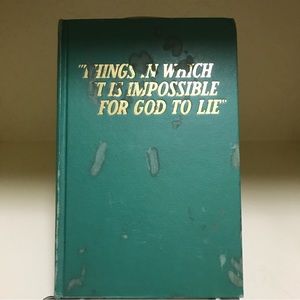 1965 Things In Which it Is Impossible For God To Lie Watchtower Jehovah